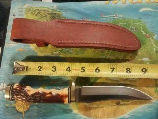 VINTAGE SCHRADE U.  S.  A.  153UH UNCLE HENRY GOLDEN SPIKE HUNTING KNIFE W/ SHEATH 2