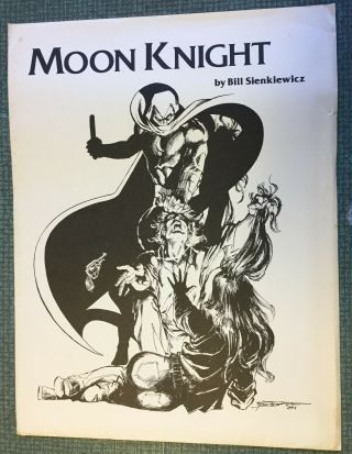 Moon Knight Vintage 1981 Bill Sienkiewicz Portfolio 1500 Made Hard To Find