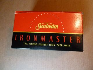 Incredible Nos Vintage Sunbeam Ironmaster Iron W/ Box Tag Papers Etc