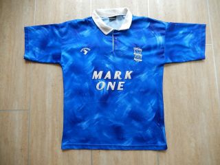 Birmingham City Blues Home Shirt 1990/1991 Vintage Football Retro