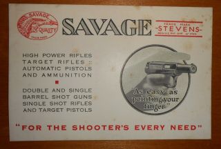 Savage Arms Co.  Utica,  Ny Advertising Un - Postcard Post Card Not Look