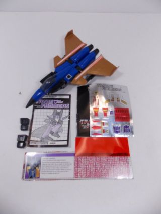 Vintage Transformers G1 Dirge Complete W/unapplied Stickers Hasbro