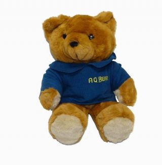 17 " Vintage 1985 A.  G.  Brown Teddy Bear Stuffed Animal Plush Toy W/ Voice Box