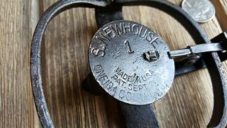 S.  Newhouse 1 Stamped Spring,  Vintage/Antique Animal Trap, 2