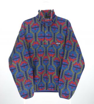 Mens Patagonia Aztec Vintage Fleece Jacket Snap - T Tribal Pullover Size M