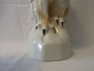 Large Vintage German Porcelain Perfume Lamp Night Light Snow Owl ^ 4