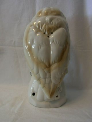 Large Vintage German Porcelain Perfume Lamp Night Light Snow Owl ^ 6