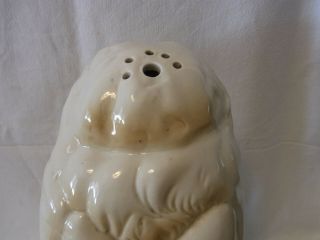 Large Vintage German Porcelain Perfume Lamp Night Light Snow Owl ^ 7