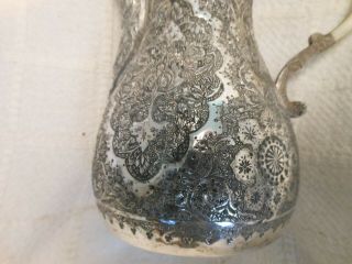 Antique Vintage Turkish Silver Coffee Pot,  Very Elaborate 3