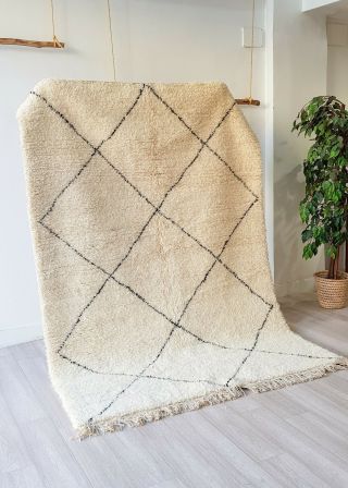 Vintage Beni Ourain Rug,  Handmade Moroccan Carpet,  Azilal Wool Rug,  Vintage Rug