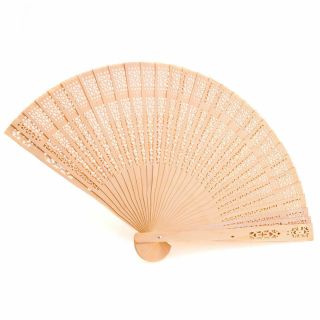 30pc Natural Wood Hand Chinese Wooden Fans Vintage Wedding Favors Bulk