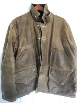 Filson Tin Cloth Hunting Jacket Upland/waterfowl Vintage 44 Great Patina