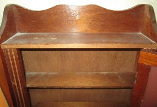 Vintage Wall Mount Wood Wooden Mirror Medicine Chest Cabinet Shelf & Towel Bar 6