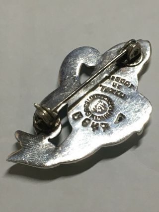 Vintage Signed Margot De Taxco Mexico Sterling Silver FISH Pin Brooch 3