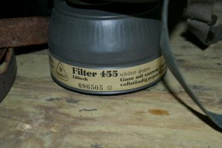 German ww2 Draeger gas mask with canister,  Danish reuse 7