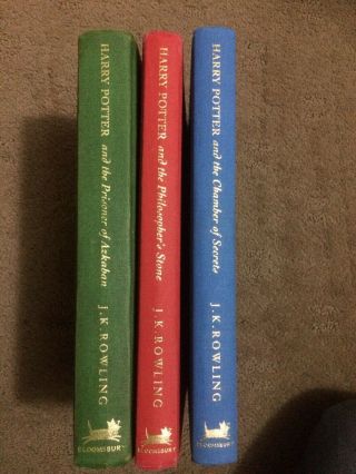 Harry Potter Book Deluxe Set 1/1 First Print 1st Edition,  Three Rare Books 3