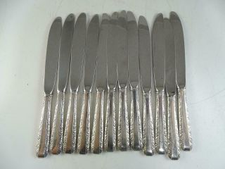 Vintage Sterling Silver Towle Candlelight Dinner Knife Set Stainless Steel X12