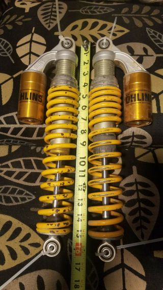 Vintage Ohlins - 15.  5 " Can - Am Cr Rm Kx Husky Twin Shock Bolt On And Ride