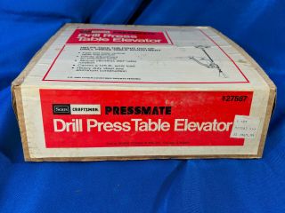 Sears Craftsman 27587 PRESSMATE Drill Press Table Elevator/Lift VTG BOX NOS? 2