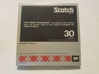 5 Vintage Scotch Magnetic Tapes 211 Blank Reel (3m) New/sealed 30 Min 1/4 " X 5 "