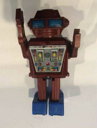 Vintage Robot 1970’s Japan Junior Toys Mr Mercury Plastic & Tin Battery Operated 12