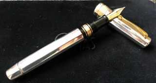 Omas Sterling Silver Paragon Fountain Pen Limited To 100 Rare