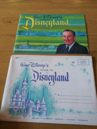 Vintage Disneyland Literature Brochure 1964 Disneyland Guide Book With Envelope