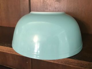 Vintage Pyrex 404 Turquoise Aqua Blue 4 Quart Mixing Nesting Bowl 1950s 2