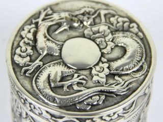 VERY FINE CHINESE EXPORT SILVER BOX - W.  A MARK - CANTON 1845 - 1900 4