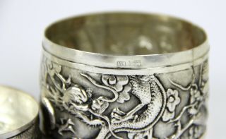 VERY FINE CHINESE EXPORT SILVER BOX - W.  A MARK - CANTON 1845 - 1900 7