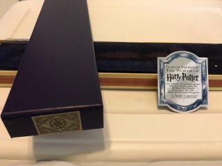 Rare Harry Potter Deathly Hallows Wood Promo Box Elder Wand Keychains Book Light 5