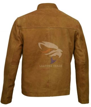 Men ' s James Bond Brown/Black Suede Daniel Craig Spectre Morocco Leather Jacket 6
