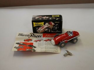 Vintage Schuco 1043 Micro Racer Key Wind Nib Nos Mercedes