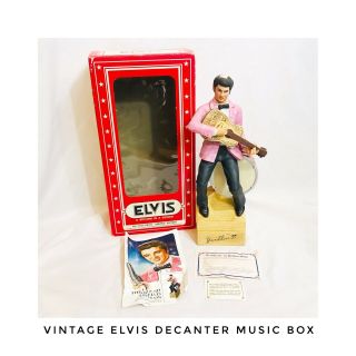 Vintage Rare Elvis Decanter Music Box 14” High 1977