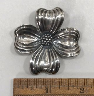 James Avery Sterling Dogwood Flower Brooch Pin Or Pendant Vintage Silver Jewelry