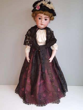 Simon & Halbig Antique German Bisque Doll Marked S&h 1079 Dep 14 Germany 27 "