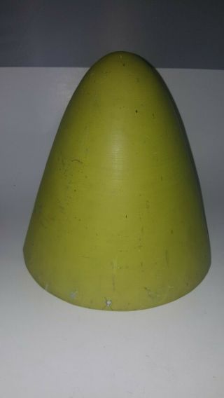 Aluminum Missile Nose Cone Assembly Hellfire 11 " Yellow Dome Vtg Rare