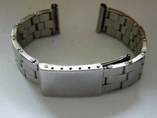 Bubbleback Vintage Sprung/riveted Steel Watch Bracelet.  Clewco For Rolex.