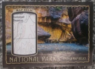 National Parks Vintage Map Relic Np - 54 13/19 2018 Upper Deck Goodwin Champions