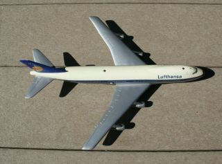 Vintage Schuco Germany 1025 Lufthansa Boeing 747 Airplane Near 4