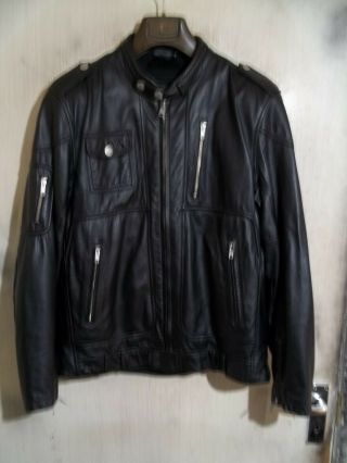 Vintage Triumph Leather Motorcycle Jacket Size 46