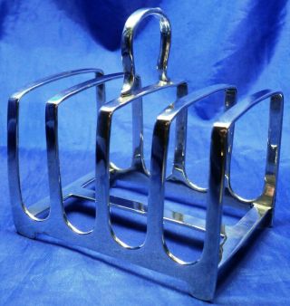 ART DECO SOLID SILVER TOAST RACK BY Z BARRACLOUGH SHEFFIELD 1915 WEIGHS 74.  2 g 2