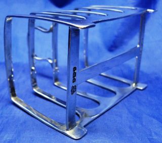 ART DECO SOLID SILVER TOAST RACK BY Z BARRACLOUGH SHEFFIELD 1915 WEIGHS 74.  2 g 3