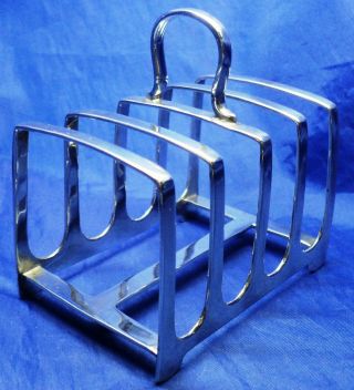 ART DECO SOLID SILVER TOAST RACK BY Z BARRACLOUGH SHEFFIELD 1915 WEIGHS 74.  2 g 4