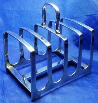 ART DECO SOLID SILVER TOAST RACK BY Z BARRACLOUGH SHEFFIELD 1915 WEIGHS 74.  2 g 5