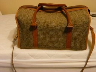 Vintage Hartmann Leather Tweed Duffle Overnight Gym Bag 20 " Carry On Travel Week