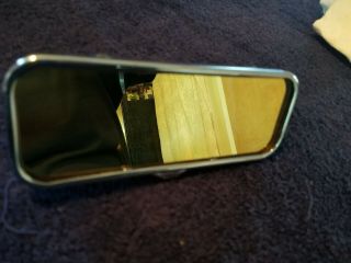 Vintage Guide Glare Proof Rear View Mirror Yellow Gold Glass Chevy Cadillac