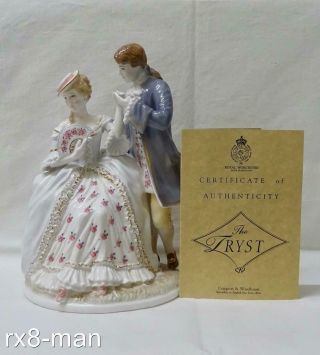 Vintage Royal Worcester Figurine The Tryst Ltd Edition Of 2450,  Cert