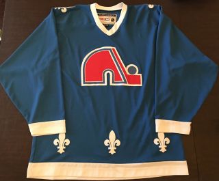 1980 - 89 Quebec Nordiques Vintage Ccm Nhl Hockey Jersey Sz Xl