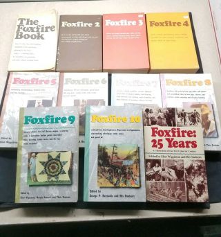 Vintage Foxfire Books Set 1 - 10,  Foxfire 25 Year Survival Homestead Anchor Books